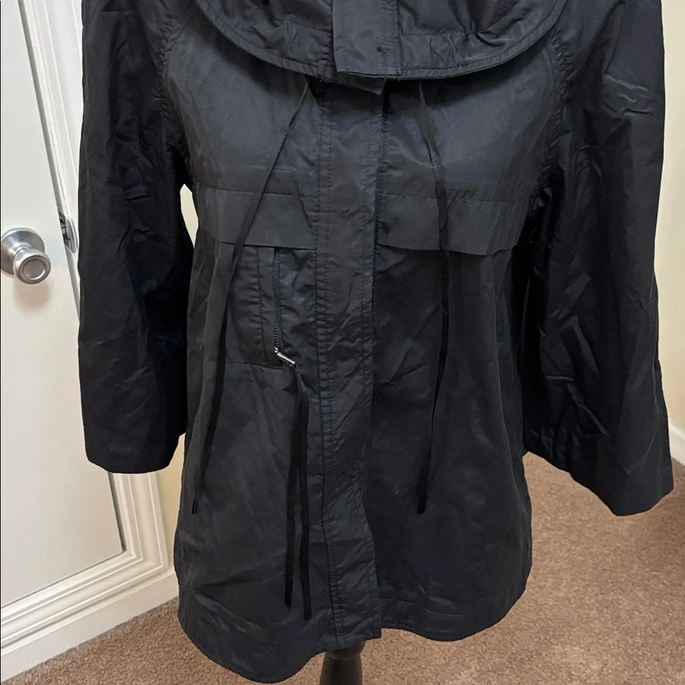 Simply Vera Vera Wang Black Utility Snap Front Jacket with 3/4 Sleeves size L - Picture 4 of 12